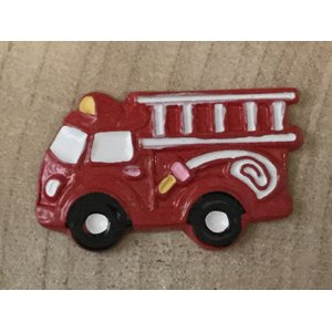 画像1: 消防車メタルボタン
